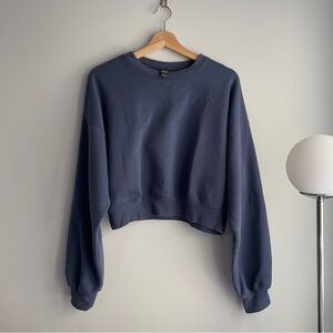 Wild Fable Cropped Sweatshirt Blue Size XL